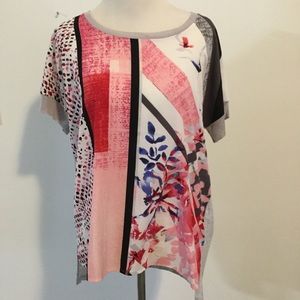 White House Black Market Floral Blouse Small